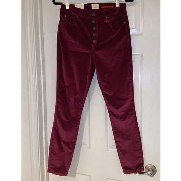 Alice & Olivia STRETCH VELVETHigh Rise Skinny Jeans - Picture 7 of 17